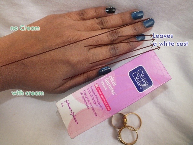 application of Clean and Clear Clear Fairness Cream 