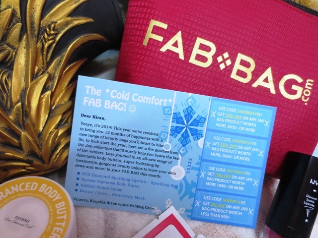 Fab bag Card, My January 2014 Fab Bag