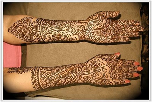 traditional Mehandi Designs for Bride