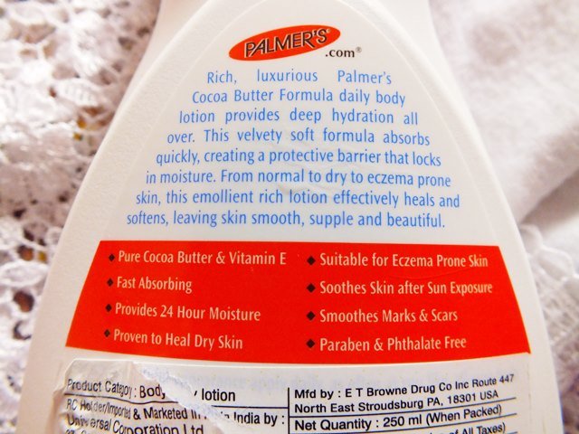 Palmers Cocoa Butter Formula with Vitamin E claim