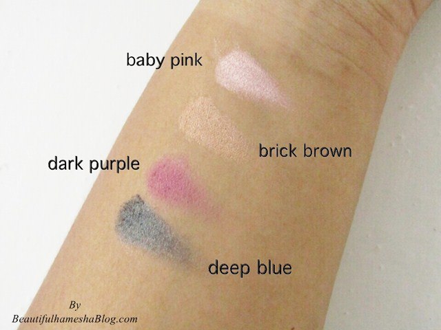 swatch 1, Lakme 9 to 5 Silk Route Eye Color Quartet Review