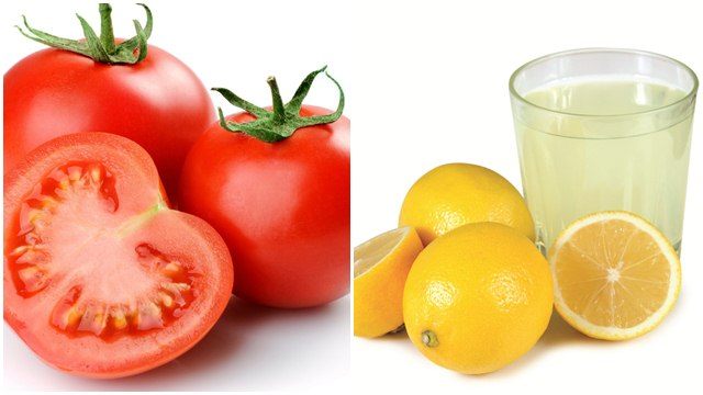 tomato and lemon juice Skin Bleach Recipe for Instant Glow
