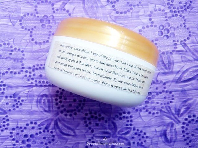Organic Mill Lavender Mud Mask direction for use