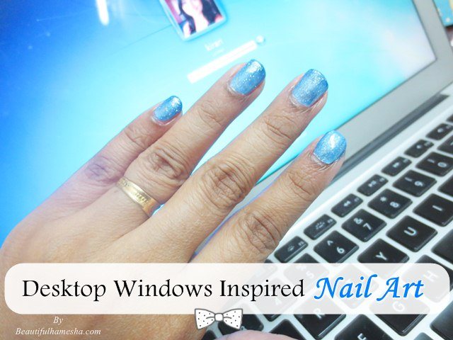 Desktop Windows Inspired Nail Art