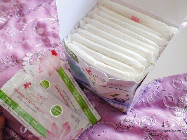 Everteen Natural Cotton Sanitary Napkins packaging 1