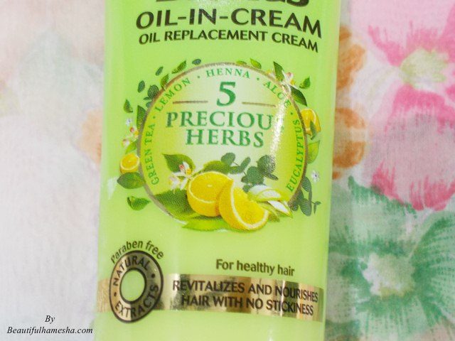 Garnier Ultra Blends 5 Precious Herbs Oil-In-Cream packaging