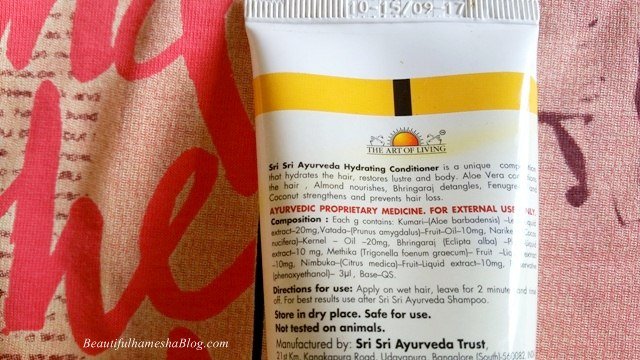 Sri Sri Ayurveda Hydrating Conditioner ingredients