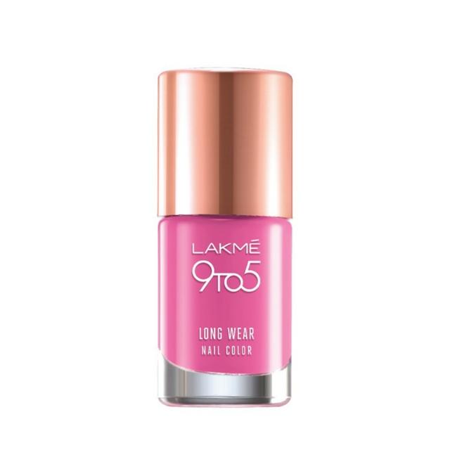 Lakme 9 to 5 Long Wear Nail Color Pink Case