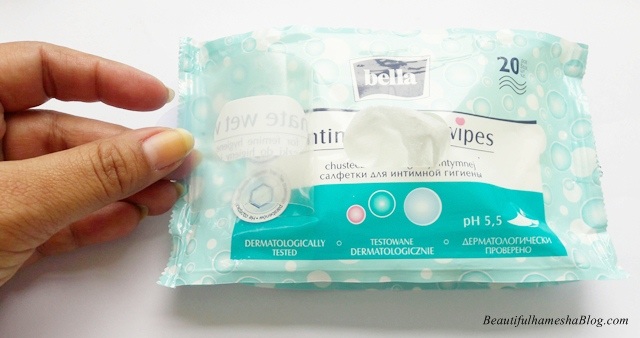 Bella Intimate Care Wet Wipes opening, Intimate Care Wet Wipes, Alcohol Free Intimate Care Wet Wipes
