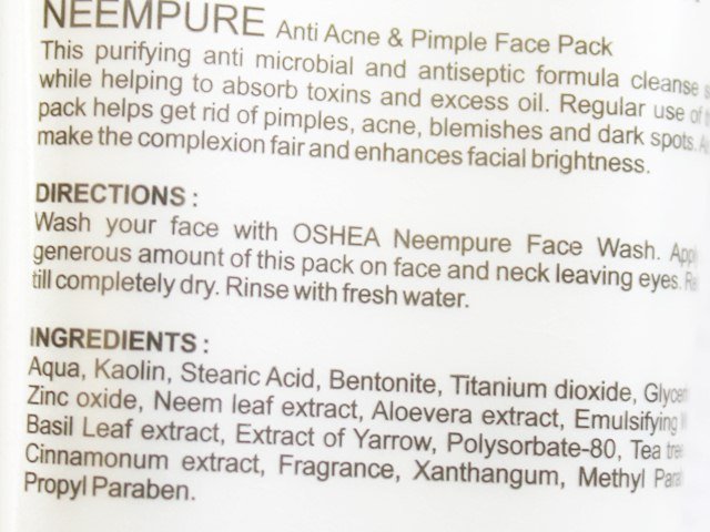 How to use Oshea Neempure Anti Acne & Pimple Face Pack, Oshea Neempure Anti Acne & Pimple Face Pack, Anti Acne & Pimple Face Pack, Neem Face Pack