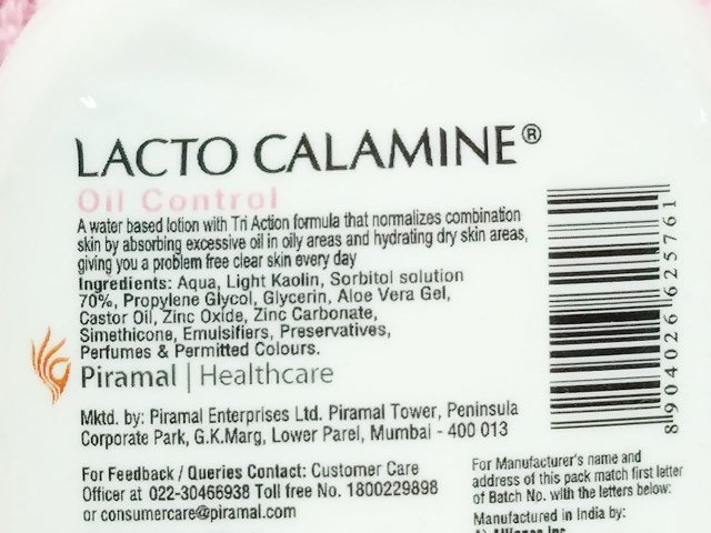 Oil Balance Lotion from Lacto Calamine claims, Lacto Calamine Oil Balance Lotion, Lacto Calamine Lotion