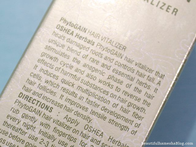 Oshea PhytoGAIN Hair Vitalizer claims, Oshea PhytoGAIN Hair Vitalizer, Herbal Hair Vitalizer, Hair Vitalizer