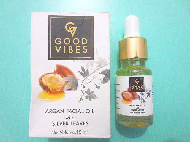 Good Vibes Argan Facial Oil with Silver Leaves Review | Price, Claims