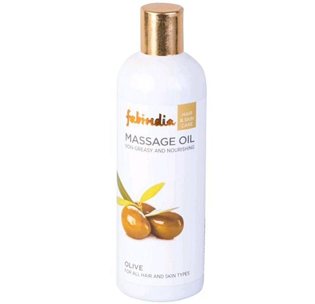 Fabindia Olive Massage Oil, Olive carrier oil, Olive oil for skin, Olive oil for hair, Carrier oil