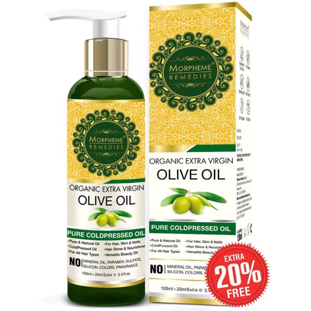 Morpheme Remedies Pure Coldpressed Organic Extra Virgin Olive Oil, Olive carrier oil, Olive oil for skin, Olive oil for hair, Carrier oil