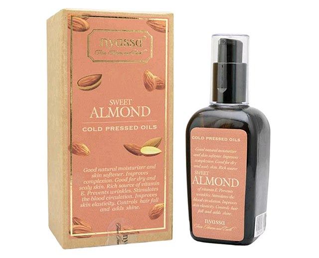 Nyassa Cold Pressed Sweet Almond Oil, Almond oil for skin, Almond oil for hair, Cold pressed almond oil, Benefits of almond oil, Carrier oil