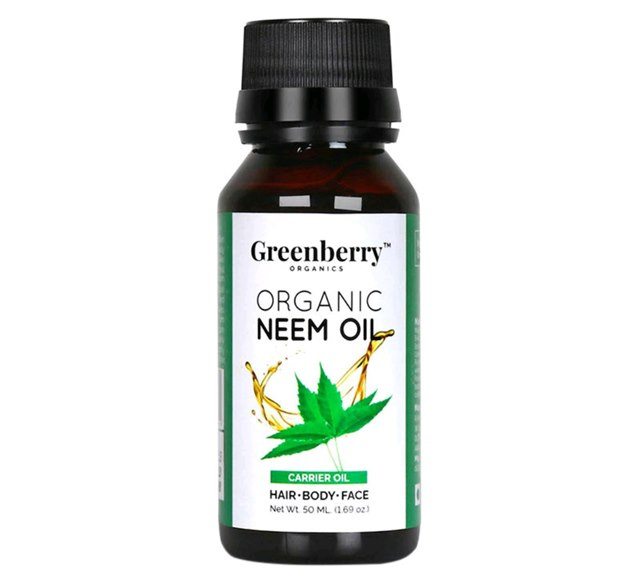 Greenberry Organics Organic Neem Oil For Face Body & Hair, Cold Pressed neem oil, neem oil, Carrier oil, natural oil for skin care, natural oil for hair care, Best carrier oil